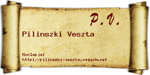 Pilinszki Veszta névjegykártya